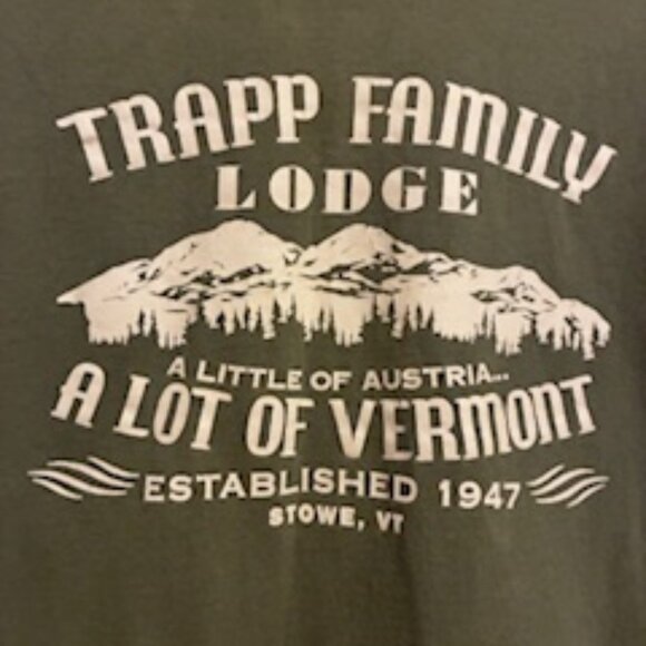 Trapp Family Lodge T-shirt from Stowe, VT,  short sleeve, cotton, size Medium - Picture 2 of 5